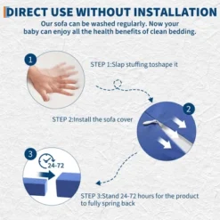 Kids Couch For Building Fort Toy,13pcs DIY Toddler Sofa,Velvet Toddler Futon Sofa Bed For Playroom, Bedroom,Grey -Baxton Studio Shop GUEST 378489a0 53e5 440d 9095 8292141a67ad