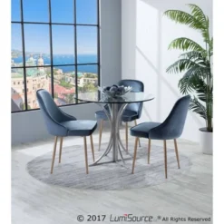 Set Of 2 Marcl Contemporary Dining Chair Gold/Blue - LumiSource -Baxton Studio Shop GUEST 378a560d 4438 4aa3 bbeb 988a46824edb