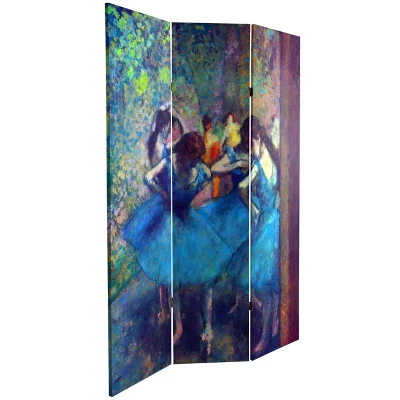 6" Double Sided Works Of Degas Room Divider Dancers - Oriental Furniture 4 6" Double Sided Works Of Degas Room Divider Dancers - Oriental Furniture - Image 4