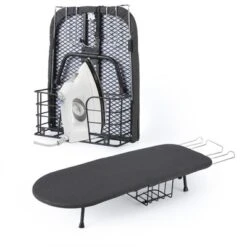 Tabletop Ironing Board With Iron Rest, Portable Foldable Mini Ironing Board With Storage Basket, Heat Resistant Cover & Pad, Space Saving Design -Baxton Studio Shop GUEST 384ac142 3772 4f0b 8e85 5ad149484f3a