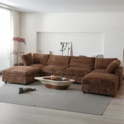 WJShome Cloud Couch Modular Sectional Sofa,157" Oversized U Shaped Couch With Ottoman,6 Seater Convertible Sofa For Living Room 8 WJShome Cloud Couch Modular Sectional Sofa,157" Oversized U Shaped Couch With Ottoman,6 Seater Convertible Sofa For Living Room -Baxton Studio Shop GUEST 3895d9a0 415f 44db a864 6b6d226bd982