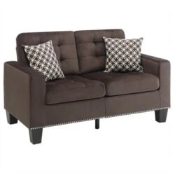 Lantana Tufted Microfiber Loveseat In Chocolate - Lexicon 11 Lantana Tufted Microfiber Loveseat In Chocolate - Lexicon -Baxton Studio Shop GUEST 389dd730 bdf2 4e82 9adf 33a043a522d9
