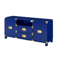 Claude TV Stand For TVs Up To 50" Navy Blue - Aiden Lane -Baxton Studio Shop GUEST 38a52ea5 8c64 42ed 800d a79efc6f4b30
