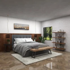 Natural Solid Wood Bench Light Brown - Olivia & May -Baxton Studio Shop GUEST 38b7c232 2383 413a a3a8 79584bce9458