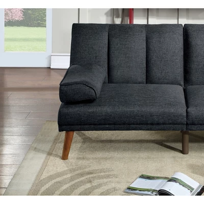 71'' Convertible Polyfiber Sofa Bed With Patterned Cushion And Solid Wood Legs 6 71'' Convertible Polyfiber Sofa Bed With Patterned Cushion And Solid Wood Legs - Image 6