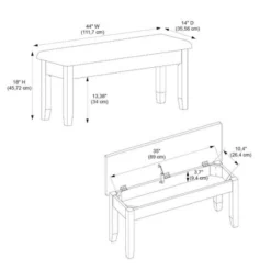 Emma Storage Bench - Powell Company -Baxton Studio Shop GUEST 38e53e1e 216f 4d20 8697 fcd9da1b7edf