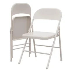 2/4 Pack Folding Chairs With Comfort Sit Board And Durable Steel Frame, Portable Kitchen Chair, 350lb Weight Capacity -Baxton Studio Shop GUEST 3916dfca cf17 494b 9363 4f030641b746