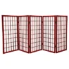 3 Ft. Tall Window Pane Shoji Screen (5 Panels) - Oriental Furniture