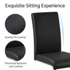 Yaheetech 2PCS PU Leather Dining Chairs Furniture For Kitchen, Dining Room -Baxton Studio Shop GUEST 39230cb1 71a8 4af4 9756 4aaf163332a7