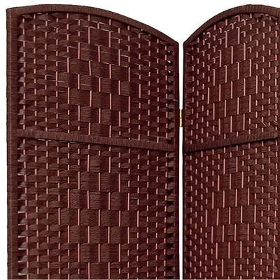 7 Ft. Tall Diamond Weave Room Divider - Dark Red (6 Panels) 1 7 Ft. Tall Diamond Weave Room Divider - Dark Red (6 Panels)