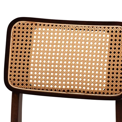 Baxton Studio Baxton Studio 2pc Dannon Fabric And Wood Dining Chairs Gray/Walnut Brown/Light Brown: Polyester Upholstery, Rubberwood Frame 4 Baxton Studio Baxton Studio 2pc Dannon Fabric And Wood Dining Chairs Gray/Walnut Brown/Light Brown: Polyester Upholstery, Rubberwood Frame - Image 4