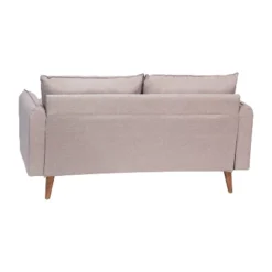 Emma And Oliver Upholstered Mid-Century Modern Pocket Spring Loveseat With Wooden Legs And Removable Back Cushions -Baxton Studio Shop GUEST 39c11754 4793 40b5 a741 4d9ae3a41b2a
