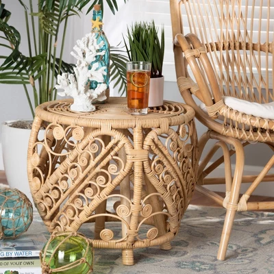 Sarana Rattan End Table Natural/Brown - Bali & Pari 3 Sarana Rattan End Table Natural/Brown - Bali & Pari - Image 3