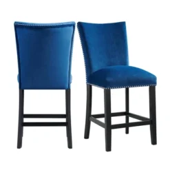 Set Of 2 Celine Velvet Counter Height Barstools - Picket House Furnishings -Baxton Studio Shop GUEST 39f82c8b 8714 41c6 8f90 b41ff23edcca