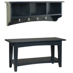 Shaker Cottage Storage Coat Hook With Bench Set - Alaterre Furniture -Baxton Studio Shop GUEST 3a0bbce8 1d9e 453c b27e 6d31df20f77e