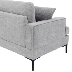 80.7" Modern Upholstered Loveseat Sofa With Metal Legs And 2 Pillows-ModernLuxe 19 80.7" Modern Upholstered Loveseat Sofa With Metal Legs And 2 Pillows-ModernLuxe -Baxton Studio Shop GUEST 3a111b57 d4b1 40ca a89b b2262db6a36b