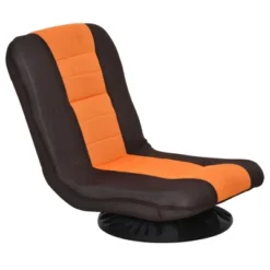 HOMCOM 360 Degree Swivel Video Gaming Chair, Folding Floor Sofa 5-Position Adjustable Lazy Chair, Orange -Baxton Studio Shop GUEST 3a1e22f2 75aa 47ef bf63 183e5320c050