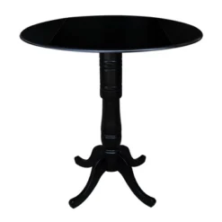 Davidson Round Dual Drop Leaf Pedestal Table Black - International Concepts -Baxton Studio Shop GUEST 3a1f3ec3 517a 451f 92d5 149feaa521af