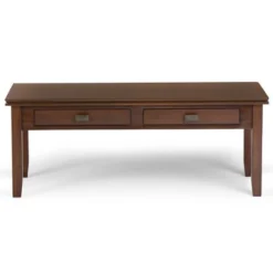 46" Stratford Coffee Table Russet Brown - WyndenHall: Modern Style, 2 Drawers, Pine Material -Baxton Studio Shop GUEST 3a25b261 2d61 42bb 8910 f7a4d660eb14
