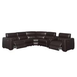 6pc Nara Dual Power Leather Reclining Sectional Sofas Espresso - Steve Silver Co. -Baxton Studio Shop GUEST 3a83ca26 1062 4b8d 86e8 49dca4f892eb