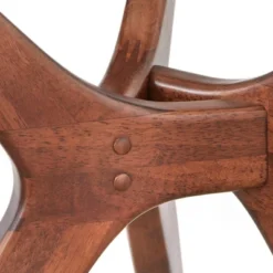 5pc Trita Round Dining Set Walnut - Lifestorey -Baxton Studio Shop GUEST 3a9742c5 00bb 46b0 ba87 459d9cd71b87