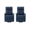 Set Of 2 Gina Mid-century Power Remote Recliner With Metal Base | ARTFUL LIVING DESIGN