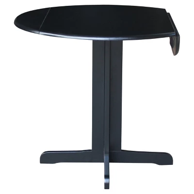 Oval 36" Dual Drop Leaf Table - International Concepts 1 Oval 36" Dual Drop Leaf Table - International Concepts