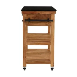 Coastal Wood Kitchen Cart Brown - Olivia & May -Baxton Studio Shop GUEST 3af40aa6 8a41 4ece a6e1 5d9701de0d27