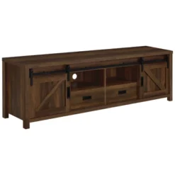Madra Barn Door TV Stand For TVs Up To 85" - Coaster -Baxton Studio Shop GUEST 3b2532cb 7c1c 4ba6 99f3 6be78cd09fdb