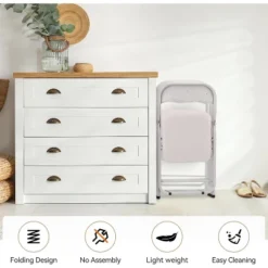 Folding Chairs With Cushion, Outdoor & Indoor Event Portable Metal Folding Chairs With Non-Slip Feet Pads Stackable Chairs 14 Folding Chairs With Cushion, Outdoor & Indoor Event Portable Metal Folding Chairs With Non-Slip Feet Pads Stackable Chairs -Baxton Studio Shop GUEST 3b2aa501 b861 4e42 933d 1771a76615f6