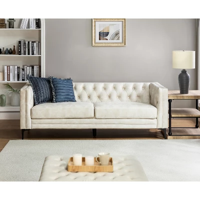 Wales 84" Contemporary Sofa With Tufted Back | ARTFUL LIVING DESIGN 1 Wales 84" Contemporary Sofa With Tufted Back | ARTFUL LIVING DESIGN