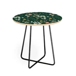 Round Emanuela Carratoni Meadow Flowers Theme Side Table - Deny Designs -Baxton Studio Shop GUEST 3b8fc767 2ce3 44ba aab9 c62b40150295