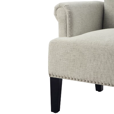 Accent Rivet Tufted Polyester Armchair-ModernLuxe 6 Accent Rivet Tufted Polyester Armchair-ModernLuxe - Image 6