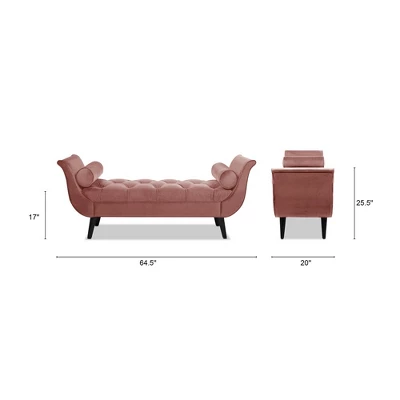 Jennifer Taylor Home Alma Tufted Flared Arm Entryway Bench 4 Jennifer Taylor Home Alma Tufted Flared Arm Entryway Bench - Image 4