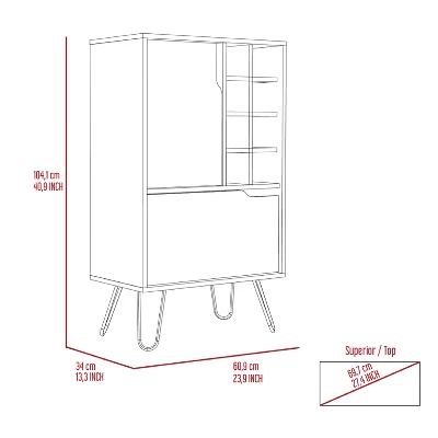 Gulches Light Gray L Bar Cabinet: Stylish Wine Storage For Narrow Spaces 5 Gulches Light Gray L Bar Cabinet: Stylish Wine Storage For Narrow Spaces - Image 5