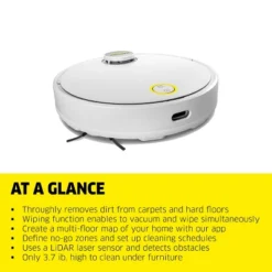 Karcher Kärcher RCV 3 Robot Vacuum And Mop -Baxton Studio Shop GUEST 3c2571a7 dda0 4a28 bc1e c6c33a02b215