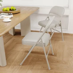 2/4 Pack Folding Chairs, Outdoor Portable Stackable Commercial Seat With Padded Cushion And Back, Metal Frame Chairs For Home 8 2/4 Pack Folding Chairs, Outdoor Portable Stackable Commercial Seat With Padded Cushion And Back, Metal Frame Chairs For Home -Baxton Studio Shop GUEST 3c5a99d5 6c2c 4bea 986d c4f743b41ff2