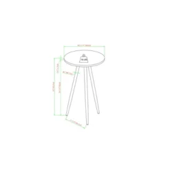 Modern Glam 3 Leg Round Side Table - Saracina Home -Baxton Studio Shop GUEST 3cb3a2fb 6c73 4b94 a3f8 803aa8cb26cb