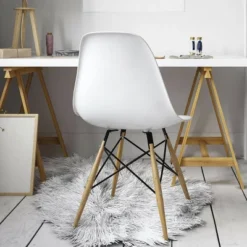 Costway Set Of 2 Mid Century Modern Style Dining Side Chair Wood Leg White 16 Costway Set Of 2 Mid Century Modern Style Dining Side Chair Wood Leg White -Baxton Studio Shop GUEST 3d0caadb 2b14 4ca8 bb49 8dd84b8e1ed2