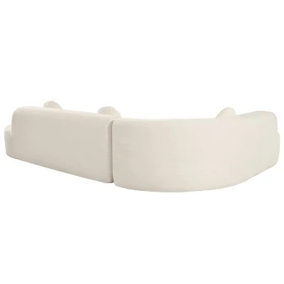 122''W Modern 2-Piece Curved Sectional Sofa, Elegant Chenille Upholstered Couch With Round Pillows - ModernLuxe 7 122''W Modern 2-Piece Curved Sectional Sofa, Elegant Chenille Upholstered Couch With Round Pillows - ModernLuxe - Image 7