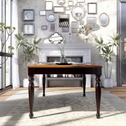 Jameson Country Style Extendable Dining Table Black/Oak - HOMES: Inside + Out -Baxton Studio Shop GUEST 3db94faf 7110 4234 8b55 b4ce212eceac