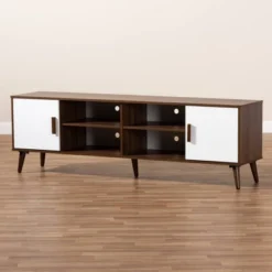 Quinn 2 Door Wood TV Stand For TVs Up To 75" Walnut/White - Baxton Studio 14 Quinn 2 Door Wood TV Stand For TVs Up To 75" Walnut/White - Baxton Studio -Baxton Studio Shop GUEST 3deba8a2 e3a6 440d a19a 02cc3996fddc