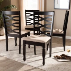 4pc Lanier Finished Wood Dining Chairs - Baxton Studio -Baxton Studio Shop GUEST 3e069496 47fc 4ae3 81b9 c41338fefe62
