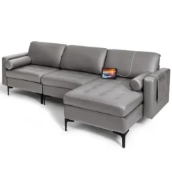 Costway Modular Extra-Large 4 Seat Sectional Sofa With Reversible Chaise & 2 USB Ports 21 Costway Modular Extra-Large 4 Seat Sectional Sofa With Reversible Chaise & 2 USB Ports -Baxton Studio Shop GUEST 3e0a0bab d1df 402f 9957 07bbff528c19