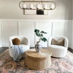 Bella Swivel Barrel Chairs Set Of 2,Modern Soft Touch 28'' Seat Width Teddy Swivel Chair,Armrest 360° Swivel Nursery Chair-The Pop Maison -Baxton Studio Shop GUEST 3e6e8bc8 2d55 47a3 aadc 6a93e787e0e9