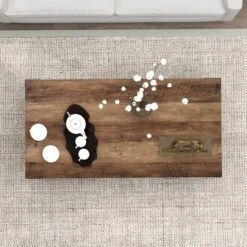 HOMCOM Farmhouse Coffee Table With Storage Drawer And Open Shelf, Rustic Coffee Table For Living Room 12 HOMCOM Farmhouse Coffee Table With Storage Drawer And Open Shelf, Rustic Coffee Table For Living Room -Baxton Studio Shop GUEST 3e843287 2f7c 4bac ac2d 94efff799c3b