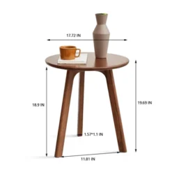 Solid Wood Round Side Table - Small Side Table,Coffee Table,Suitable For Living Room Bedroom And Balcony, 100% Natural Solid Oak Easy To Assemble -Baxton Studio Shop GUEST 3ea543c7 2787 4919 9841 1d363025ee79