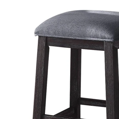 60" Necalli Marble Top Counter Height Dining Set Weathered Espresso - Acme Furniture 3 60" Necalli Marble Top Counter Height Dining Set Weathered Espresso - Acme Furniture - Image 3