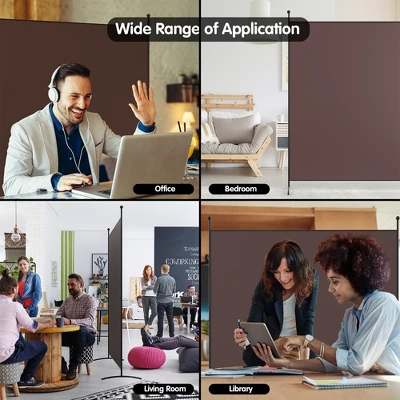 Costway Single Panel Room Divider Privacy Partition Screen For Office Home Coffee 4 Costway Single Panel Room Divider Privacy Partition Screen For Office Home Coffee - Image 4