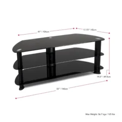 Corner TV Stand For TVs Up To 60" CorLiving Black -Baxton Studio Shop GUEST 3ef6fb50 0fdb 4241 8e11 189fbad75a27